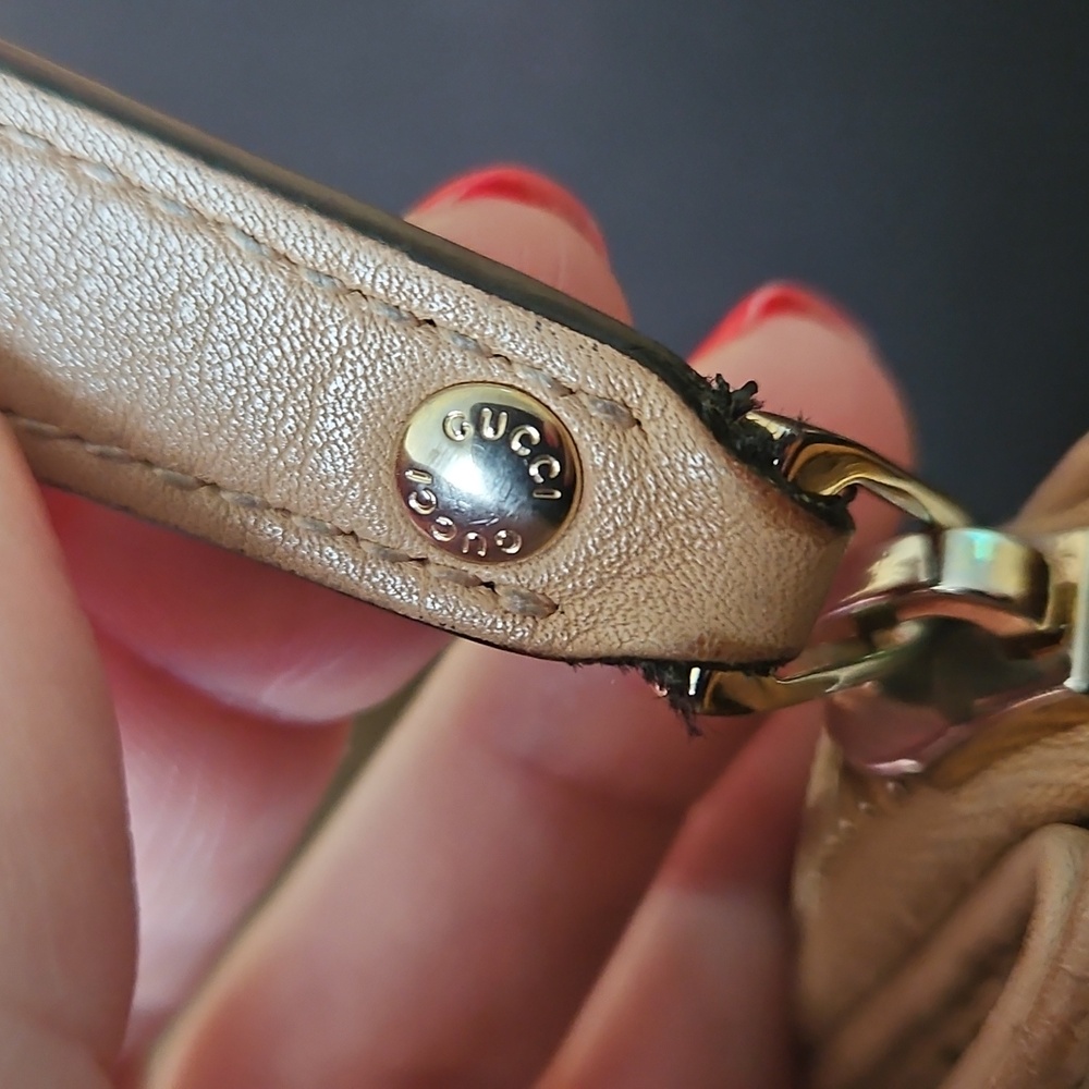 GUCCI GG Micro Guccissima Leather Compact Zip Around Wallet Nude Color - Picture 14 of 16